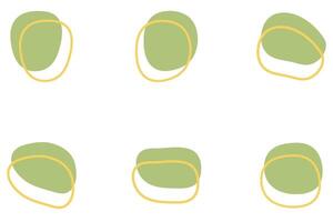 Organic blob shape design set vector
