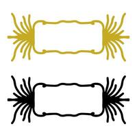 Simple shape decorative ornament frame vector