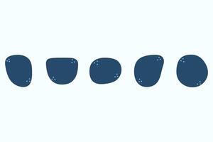 Simple blob abstract shape design set vector