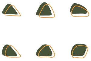 Organic blob shape design set vector