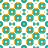 A seamless pattern of colorful circles in slightly, creating a vibrant, playful, and dynamic design. vector