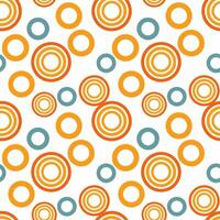 A seamless pattern of colorful circles in slightly, creating a vibrant, playful, and dynamic design. vector