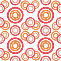 A seamless pattern of colorful circles in slightly, creating a vibrant, playful, and dynamic design. vector