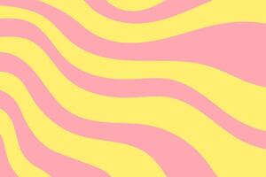 Colorful pink and yellow wavy lines abstract background. Summer, candy or ice-cream concept background. vector