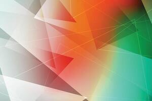 Gradient light red and orange polygonal background. . vector