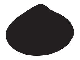 Clam shell silhouette on white background vector