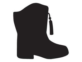 Drill team boot silhouette vector