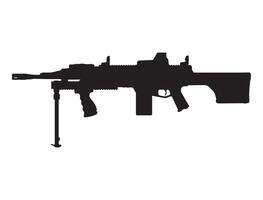 Machine gun silhouette vector