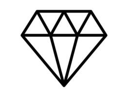 Diamond silhouette on white background vector