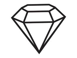 Diamond silhouette on white background vector