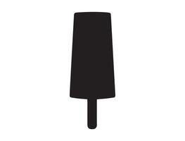 Popsicle silhouette on white background vector