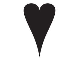 Primitive heart silhouette on white background vector