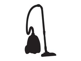 Vacuum cleaner silhouette on white background vector