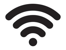 Wifi icon silhouette on white background vector
