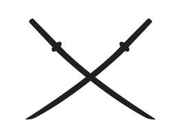 Samurai silhouette on white background vector