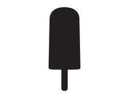 Popsicle silhouette on white background vector