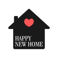 Happy new home design for cards. vector