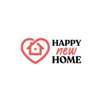 Happy new home design for cards. vector