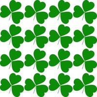 Shamrocks seamless pattern in trendy monochrome green. Abstract background in minimalistic style. Isolated Wrapping, wallpaper or Cards, poster, banner, price tag, label or web, promo concept vector