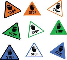 do not enter Warning stop sign vector
