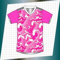 Background , jersey sport shirt template design for soccer Sport, basket ball, running uniform in front view, Shirt mockup , design very simple and easy to custom vector