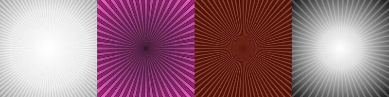 Abstract ray burst background collection vector