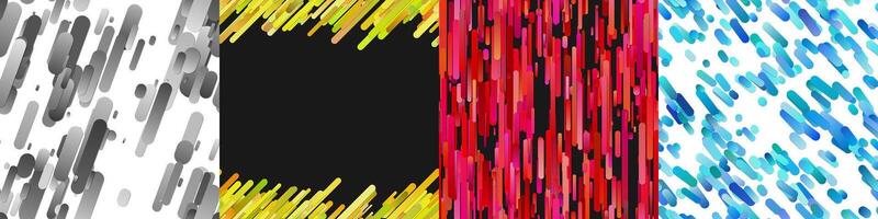 Seamless gradient stripe background set vector