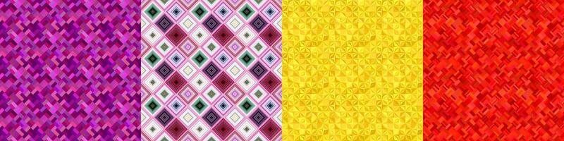 Seamless color geometric pattern set vector