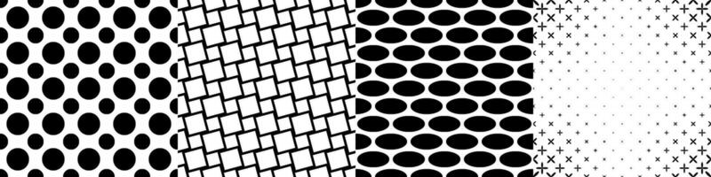 Monochrome geometrical pattern collection vector
