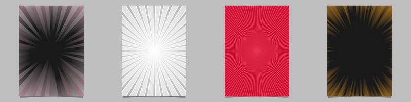 Abstract ray burst brochure background collection vector
