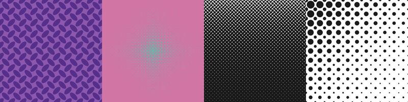 Abstract geometric halftone pattern set vector
