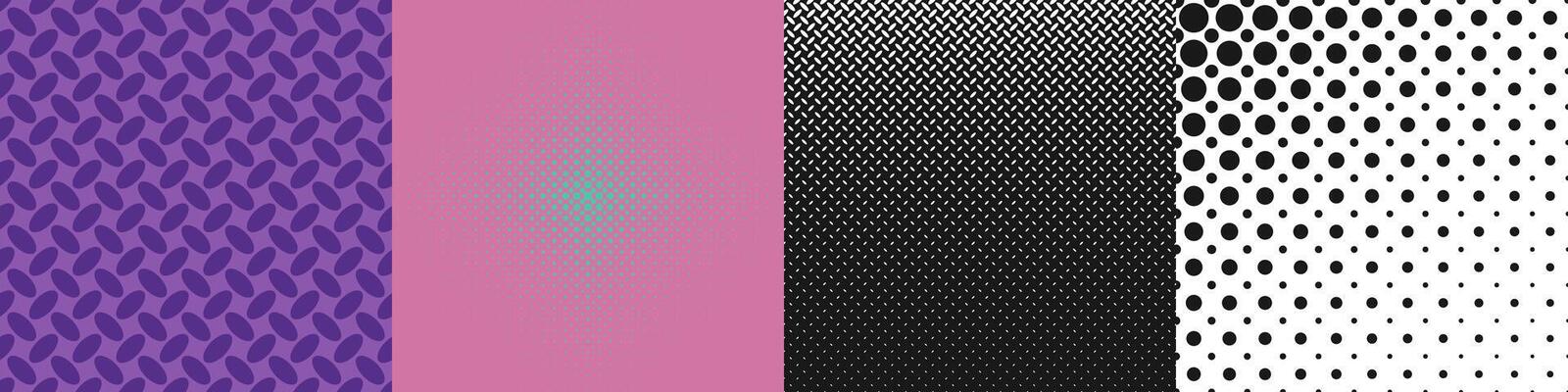 Abstract geometric halftone pattern set