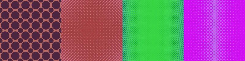 Abstract geometric halftone pattern set vector