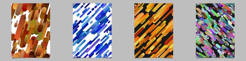 Gradient stripe brochure background collection vector
