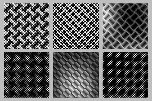 Abstract geometrical rounded diagonal square pattern background design set