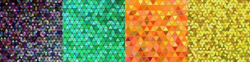 Abstract triangle polygon background set vector