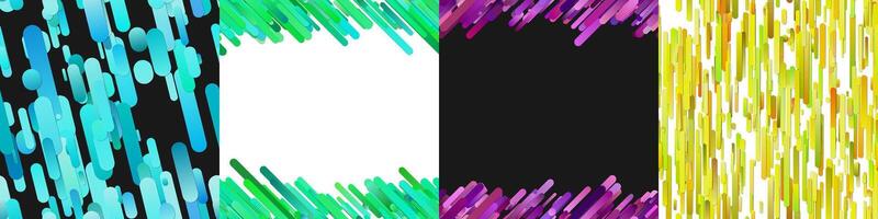 Seamless gradient stripe background set vector