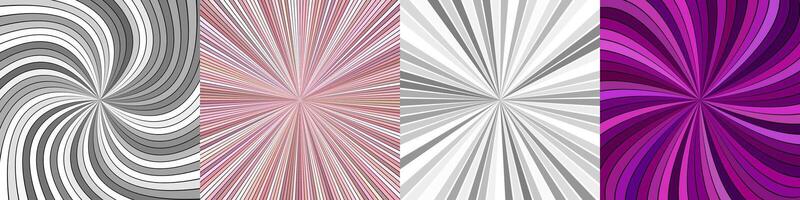 Abstract geometric ray burst background set vector