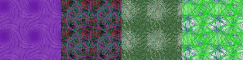 Seamless fractal pattern background collection vector