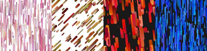 Seamless gradient stripe background set vector