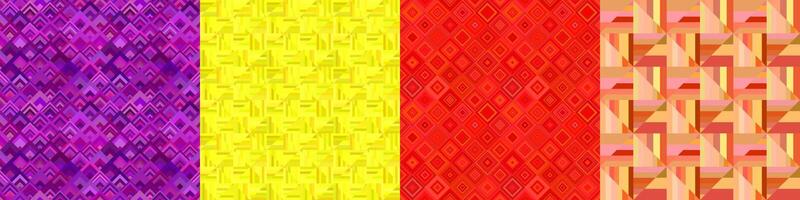 Seamless color geometric pattern set vector