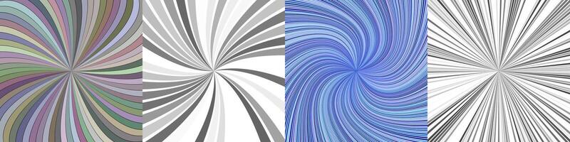 Abstract geometric ray burst background set vector