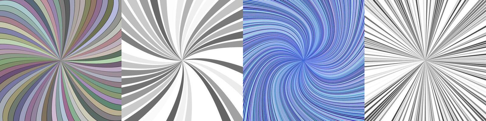 Abstract geometric ray burst background set