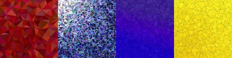 Abstract triangle polygon background collection vector