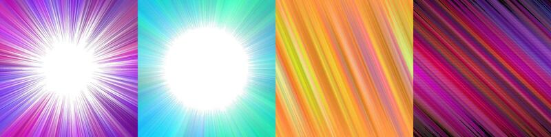 Abstract backgrounds with gradient stripes vector