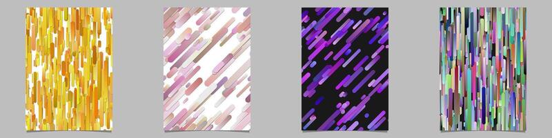 Gradient stripe brochure background collection vector