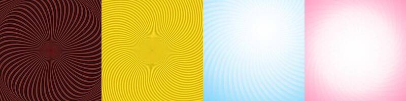 Abstract geometric ray burst background set vector