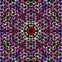 Geometrical abstract round floral mosaic pattern background vector