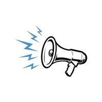 Megaphone monochrome isolated vector