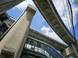 Bottom View of Metropolitan Rapid Transit System in Bangkok. photo